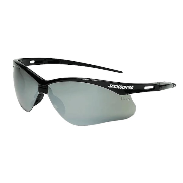 Jackson Safety Safety Glasses, Anti-Fog, Smoke Lens, Black Frame, Half-Frame 50007 - main